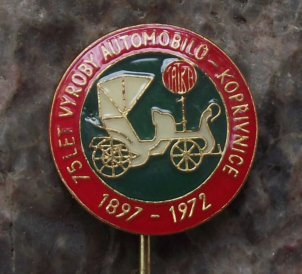 1972 Tatra 75th Anniversary Motors First Car the Prasident Automobile Pin Badge - Badgecrazy
