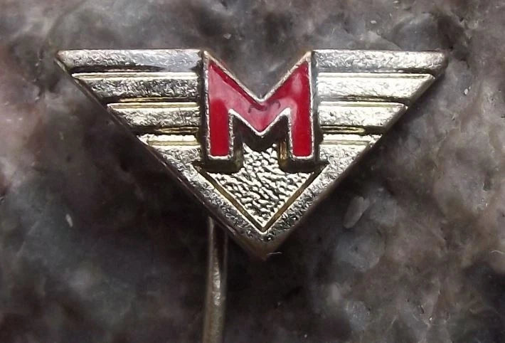 Prague Metro Underground Railway Train Capital M Logo Anniversary Pin Badge