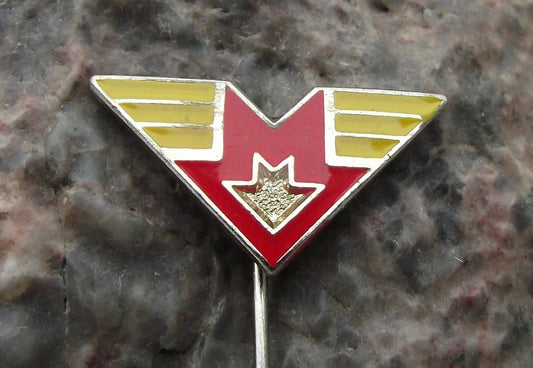 Large Prague Metro Underground Railway Train Capital M Anniversary Pin Badge