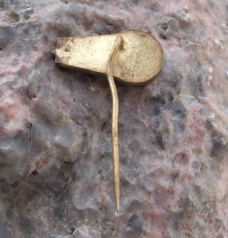 Vintage Czech Railways CSD Train Locomotive Repair Sheds Velenice Pin Badge