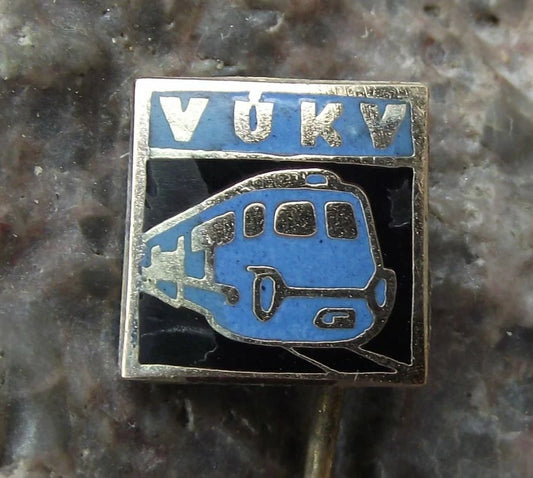 Vintage VUKV Czech Research Institute of Railway Rolling Stock Train Pin Badge