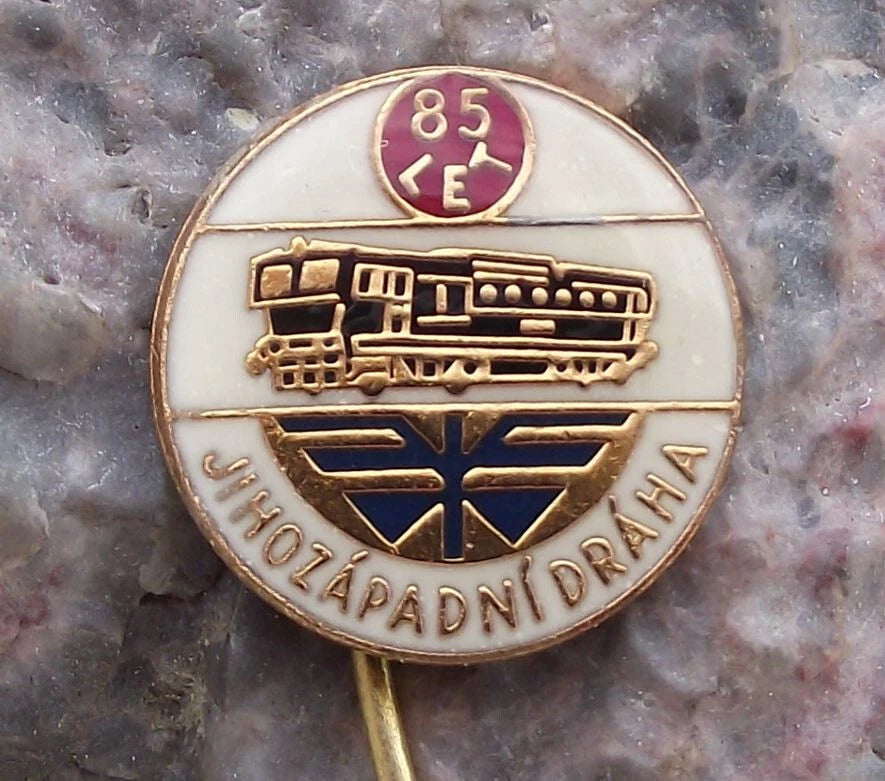 Czech Rail System CSD Train 85th Anniversary South West Railway Pin Badge