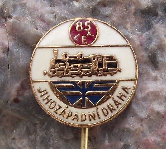 Czech Rail System CSD Train 85th Anniversary South West Railway Pin Badge