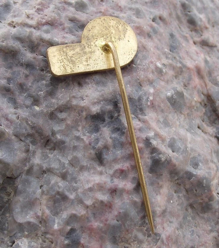 Vintage Czech Railways CSD Train Locomotive Repair Sheds Louny Pin Badge