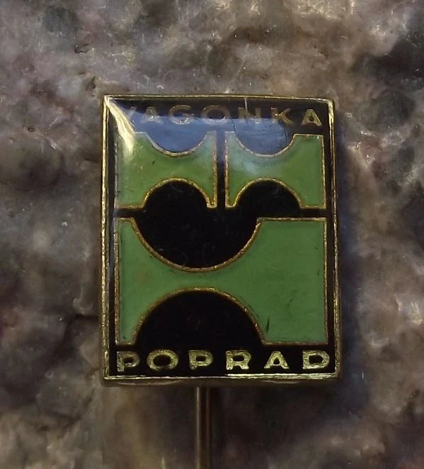 Czech Railway Rail System Train Wagon Rolling Stock Vagonky Poprad Pin Badge