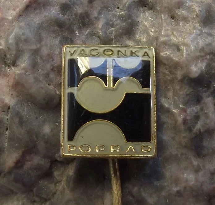 Czech Railway Rail System Train Wagon Rolling Stock Vagonky Poprad Pin Badge