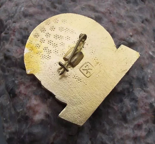 1977 Soviet Union Railroad Railway 4 Billion 45th Anniversary Train Rail Badge