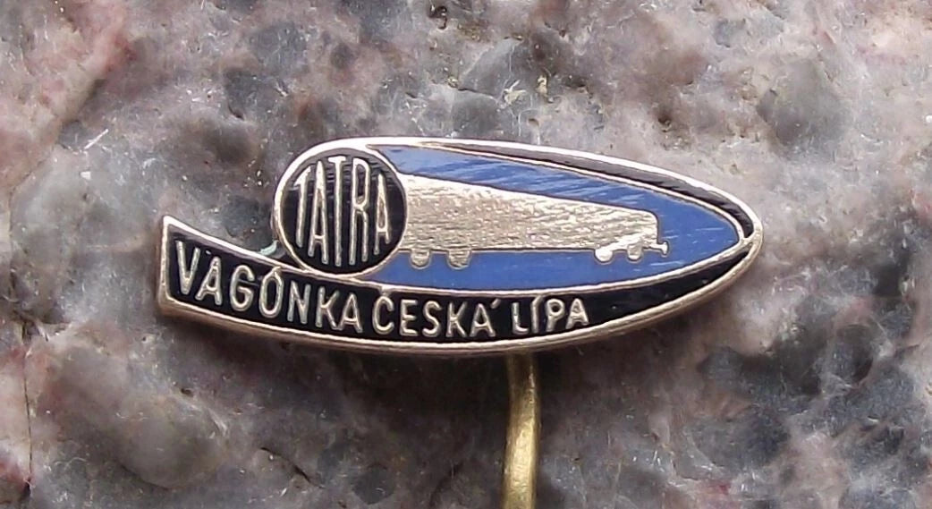 Vintage Czech Railway System Train Wagon Maker Tatra Vagonky Carriages Pin Badge