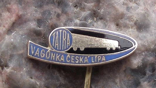 Vintage Czech Railway System Train Wagon Maker Tatra Vagonky Carriages Pin Badge