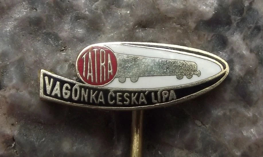 Vintage Czech Railway System Train Wagon Maker Tatra Vagonky Carriages Pin Badge
