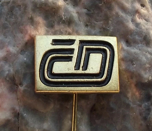 CD Czech Railway System Ceske Drahy Train Network Modern Logo Pin Badge