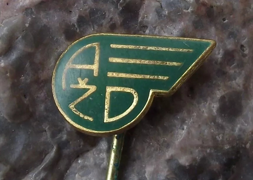Vintage Czech Railways AZD Train Locomotive Signals and Safety Company Pin Badge