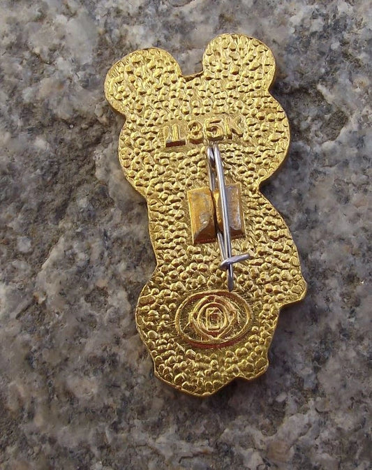 1980 Moscow Olympic Games Bear Mascot Misha Blue White Pin Badge