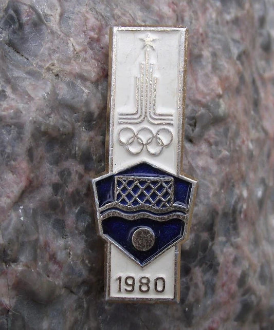 1980 Moscow Russia Summer Olympic Games Water Polo Event Pin Badge