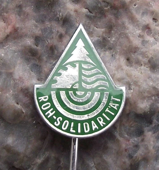 Vintage Trade Unions Czchoslovakia ROH Forestry Water Solidarity Pin Badge
