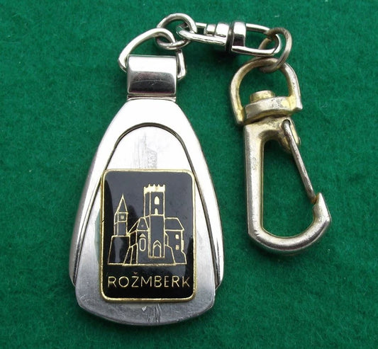 Vintage Rozmberk Castle Czechoslovakia Visitor Souvenir Key Chain Keyring