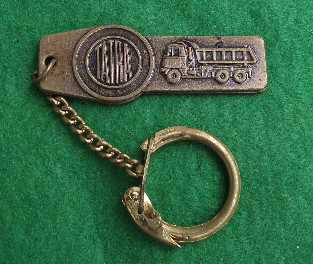 Vintage Rare Tatra 815 Czechoslovakia Truck Lorry Maker Logo Metal Key Ring