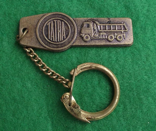 Vintage Rare Tatra 815 Czechoslovakia Truck Lorry Maker Logo Metal Key Ring