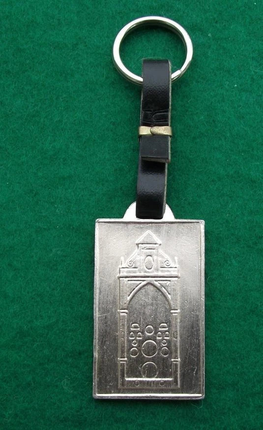 Vintage Olomouc Orloj Ancient Clock Czechoslovakia Souvenir Key Chain Keyring