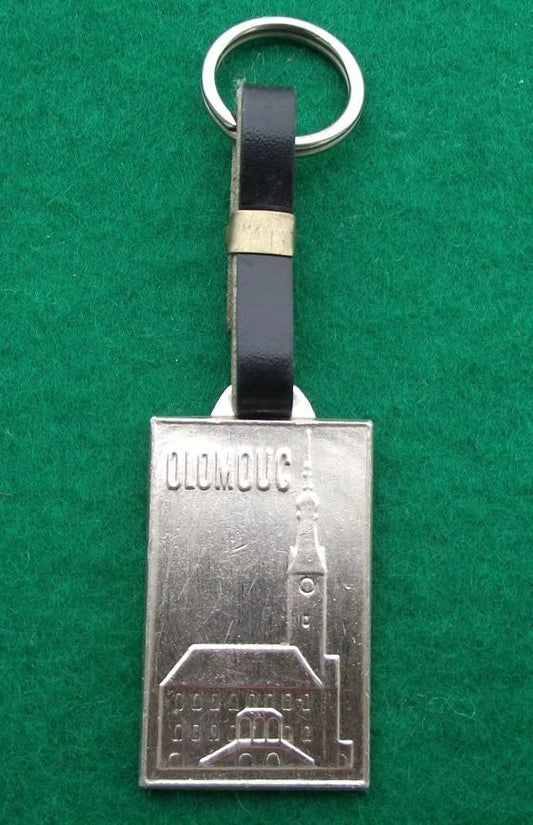 Vintage Olomouc Orloj Ancient Clock Czechoslovakia Souvenir Key Chain Keyring