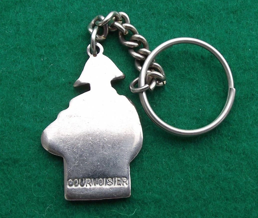 Vintage Courvoisier Finest French Cognac Napoleon France Keychain Key Ring