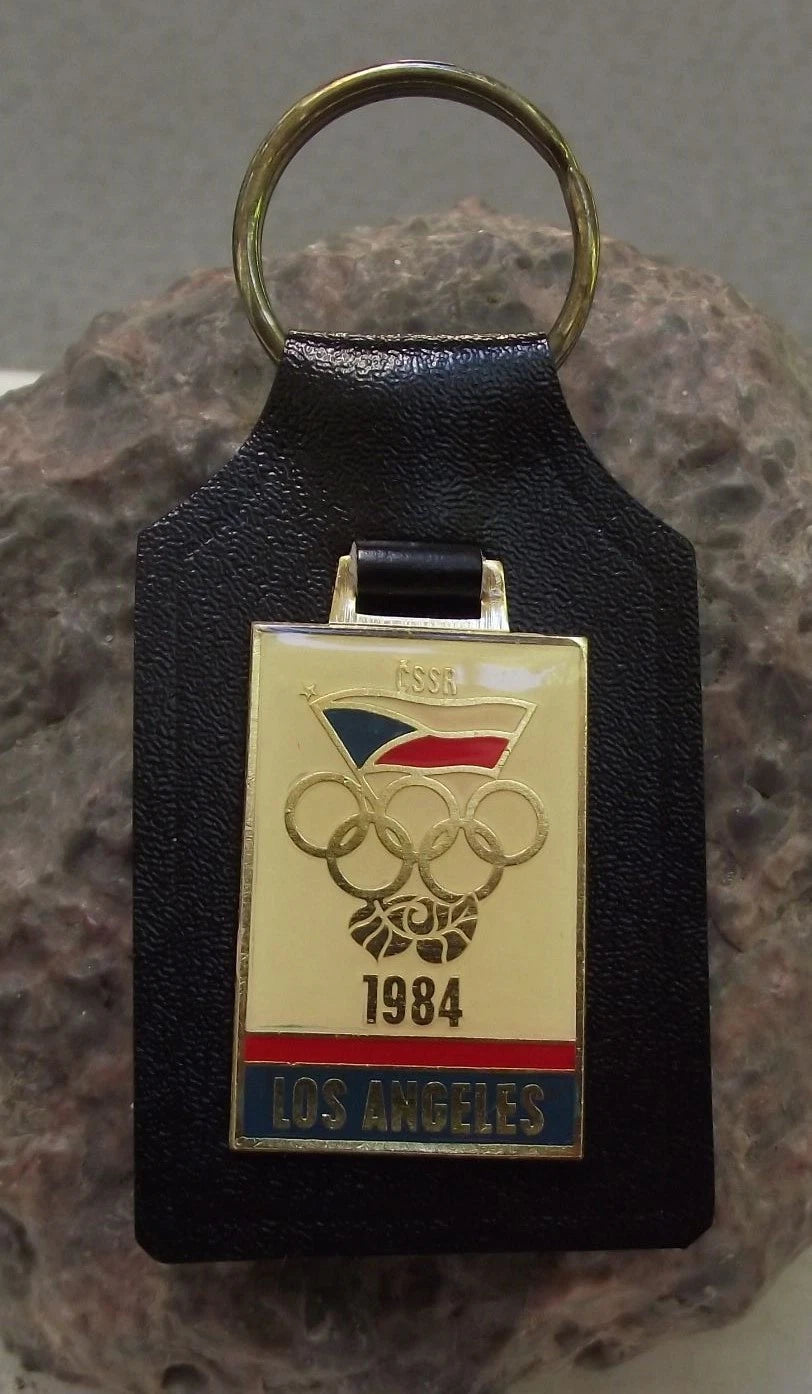 1988 Los Angeles USA Olympic Games Czech Team Keychain Key Chain Keyring Fob