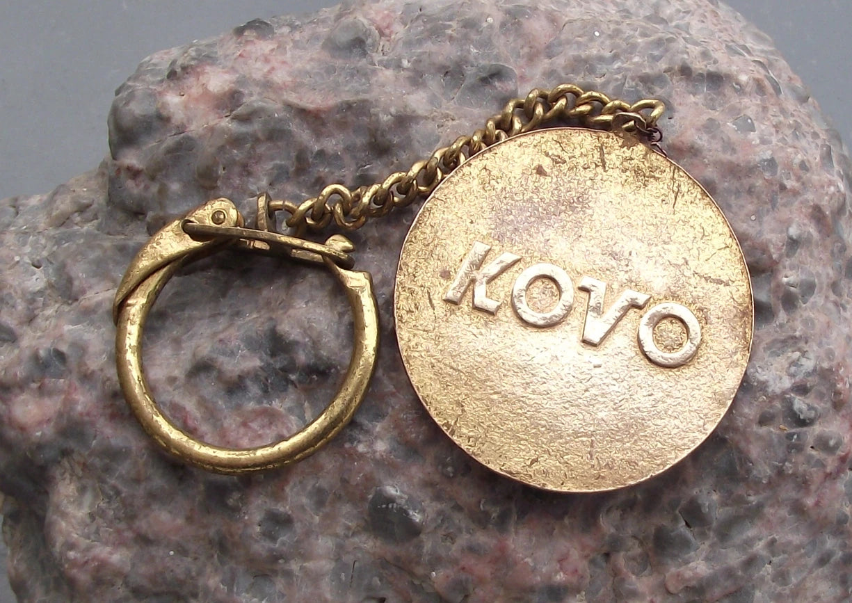 Vintage Tesla Kovo Electronics Logo Key Ring Key Chain Keychain Keyring Fob