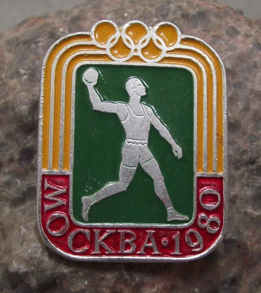 1980 Official Moscow Soviet Summer Olympic Games Handball Sports Event Pin Badge