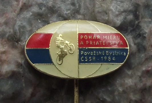 1984 Czech Motorcycle Championship MX Moto Cross Race Motorbike Racing Pin Badge