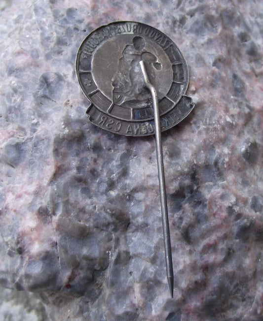 1952 Grand Prix Czechoslovakia Friendship of Nations Motorbike Race Pin Badge