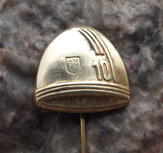 1947 Golden Helmet 10th Czech Motorbike Speedway Competition Pin Badge