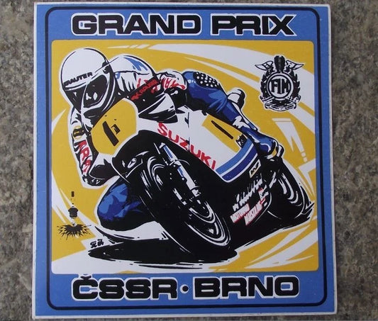 1984 FIM Grand Prix Suzuki Team CSSR Brno MotoGP Motorbike Sticker Decal