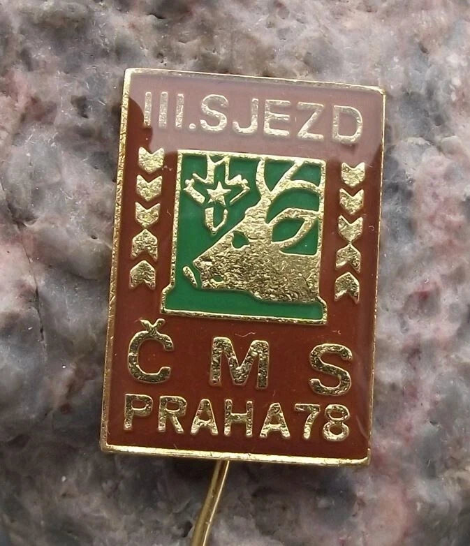 1978 CMS Czech Hunting Association 3rd National Convention Stag Deer Pin Badge