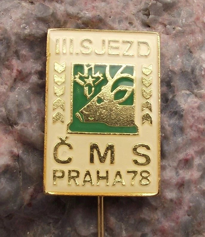 1978 CMS Czech Hunting Association 3rd National Convention Stag Deer Pin Badge