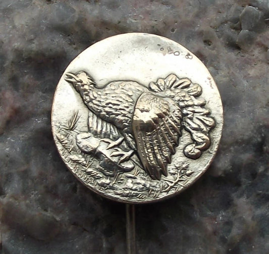 Vintage Giant Grouse Capercaillie Czech Hunting Association Ground Bird Pin Badge