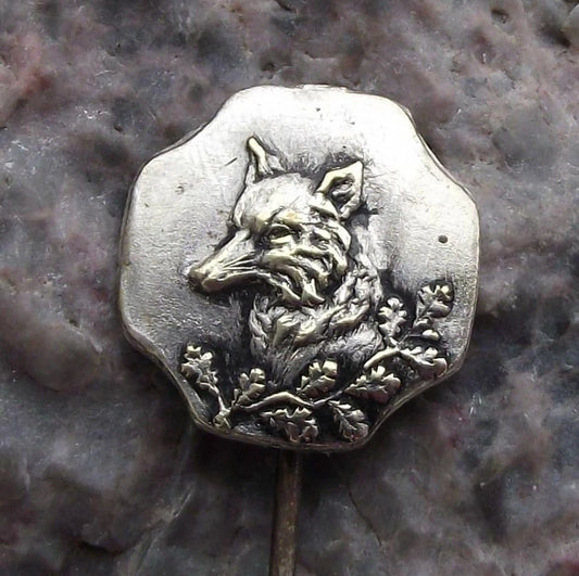 Vintage Wild Fox Hunt Hunters Czech Hunting Association CSMS CMS Pin Badge