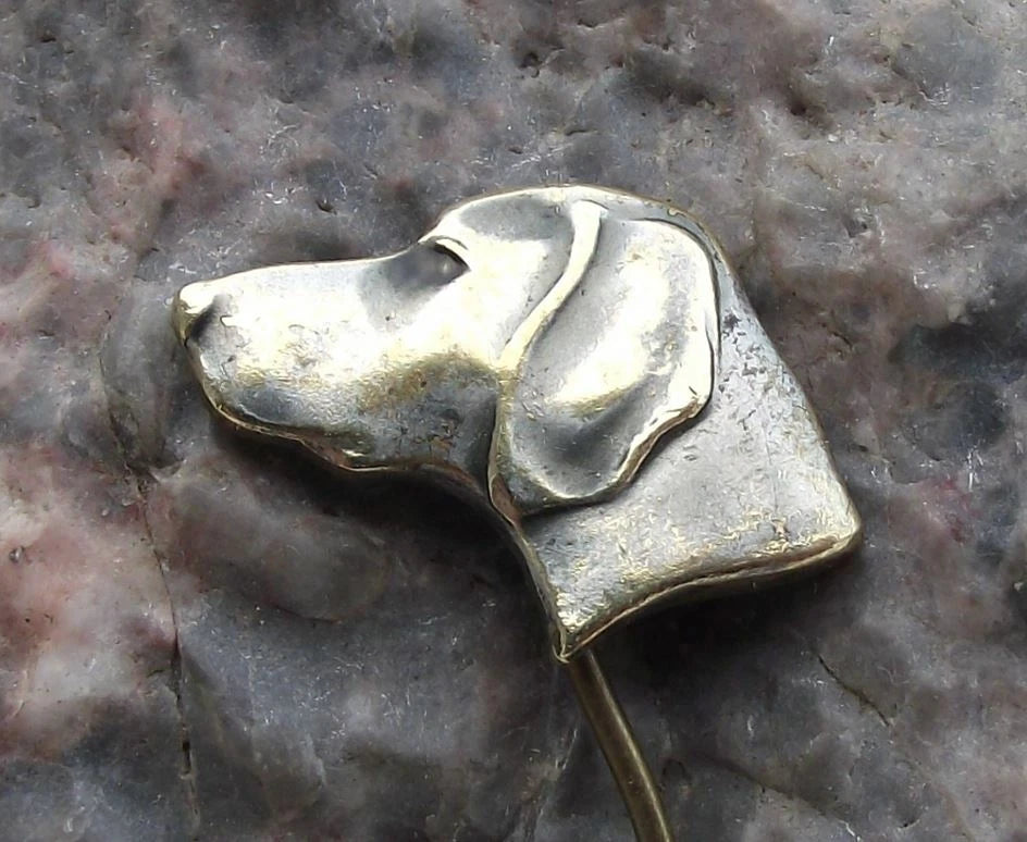 Vintage CMS CSMS Czech Hunting Hound Gun Pointer Sniffer Dog Pin Badge