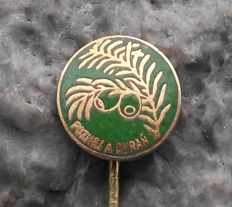 Vintage Recognise and Protect Forest Czech Woodland Protection Pin Badge