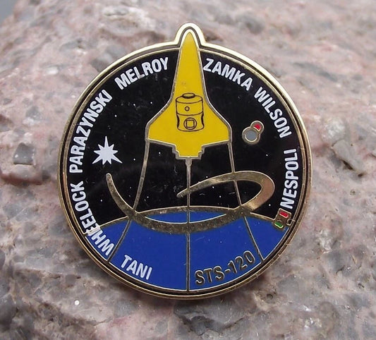 Official NASA Space Shuttle Mission STS 120 Pin Badge from Personal Collection