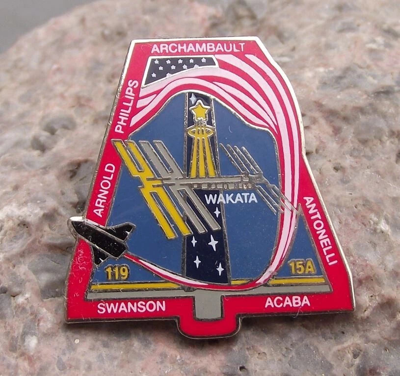 Official NASA Space Shuttle Mission STS 119 Pin Badge from Personal Collection