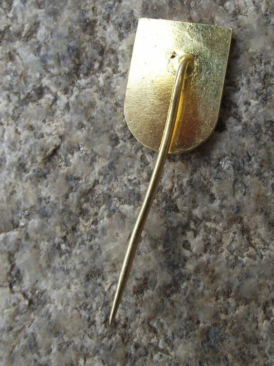 Vintage Třeboň Hussite City Walls Coat of Arms Heraldic Crest Pin Badge