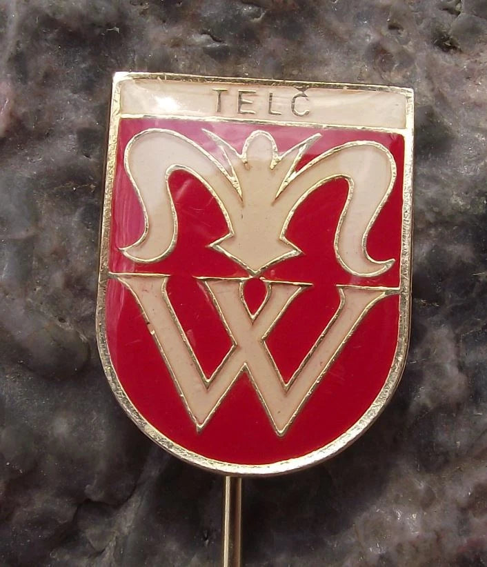 Vintage Telc UNESCO Heritage Site Moravia Official Heraldic Crest Pin Badge