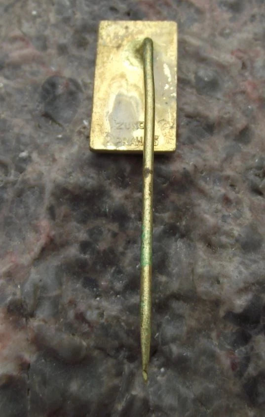 Vintage Stříbro Silver Mines Historic Czech Mining Mine Town Souvenir Pin Badge