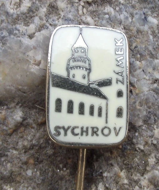 Vintage Sychrov Neo Gothic Chateau Baroque Castle Palace Tourist Pin Badge