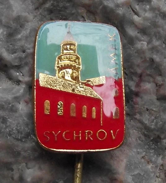 Vintage Sychrov Neo Gothic Chateau Baroque Castle Palace Tourist Pin Badge