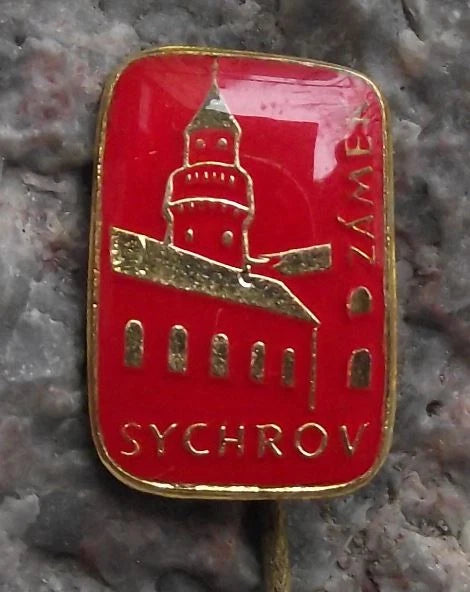 Vintage Sychrov Neo Gothic Chateau Baroque Castle Palace Tourist Pin Badge