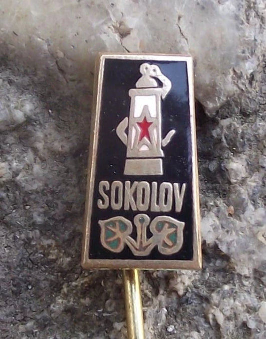 Vintage Sokolov Falkenau an der Eger Tourist Souvenir Travel Pin Badge