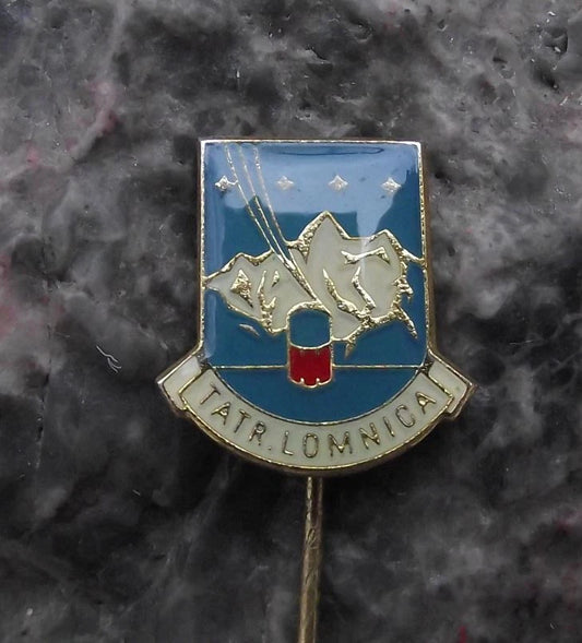 Vintage Tatranská Lomnica Cable Car Slovak Ski Resort Tatra Mountains Pin Badge
