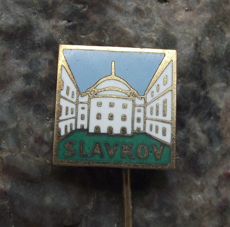 Vintage Slavkov u Brna Austerlitz Palace Napoleonic War City Pin Badge
