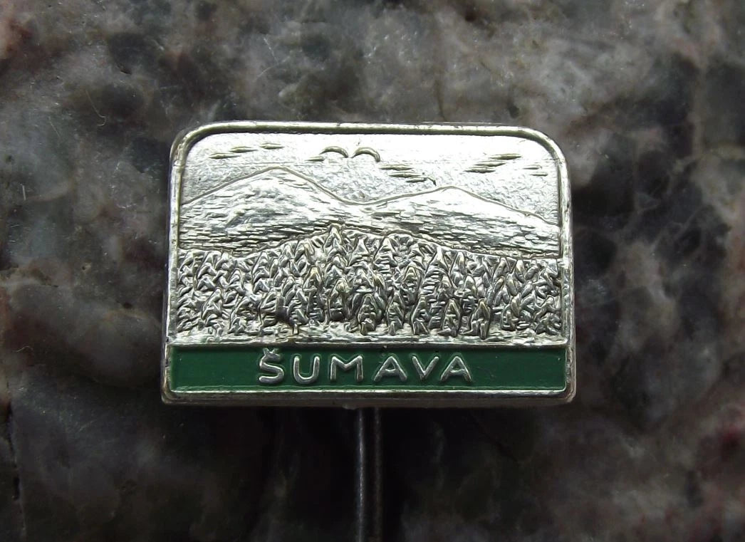 Vintage Sumava Šumava National Park Czechoslovakia Bohemian Mountains Pin Badge